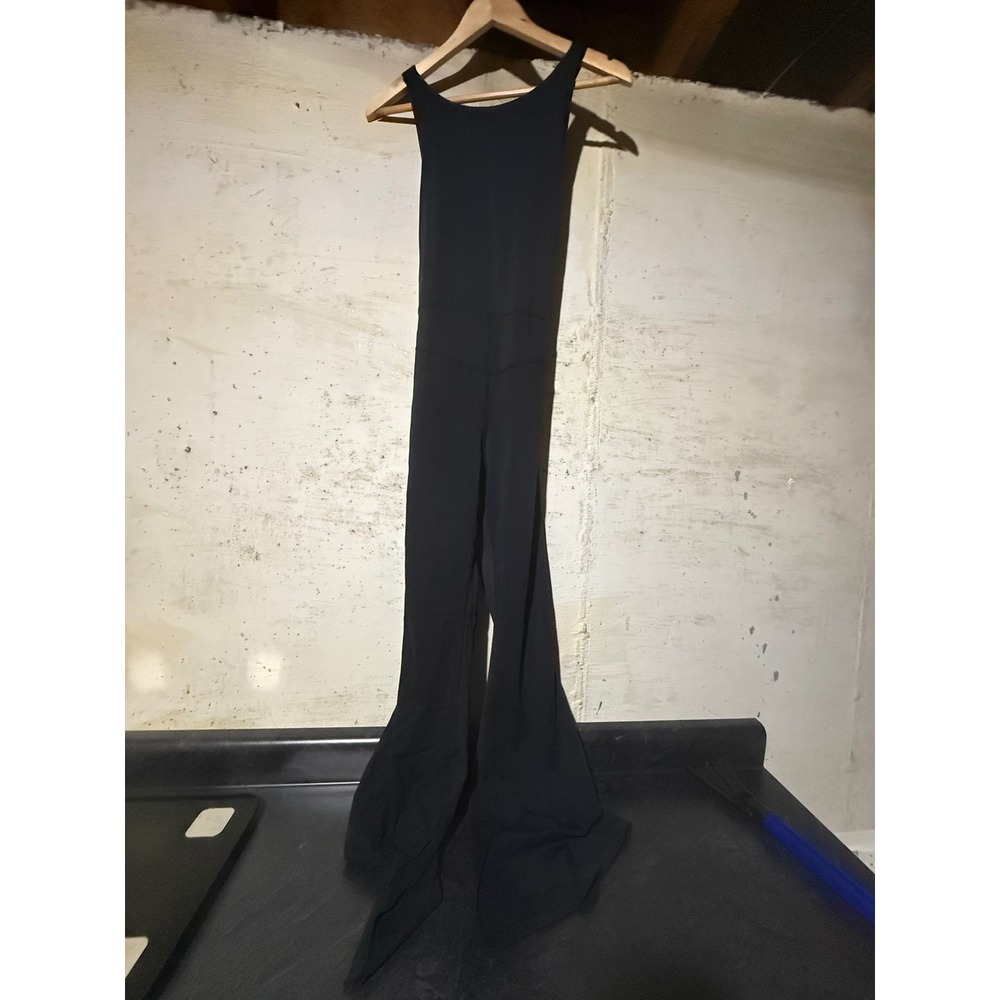 JoyLab Womens Black Sleeveless Flare Leg Athletic Jumpsuit XL Athleisure Comfort - Picture 2 of 12